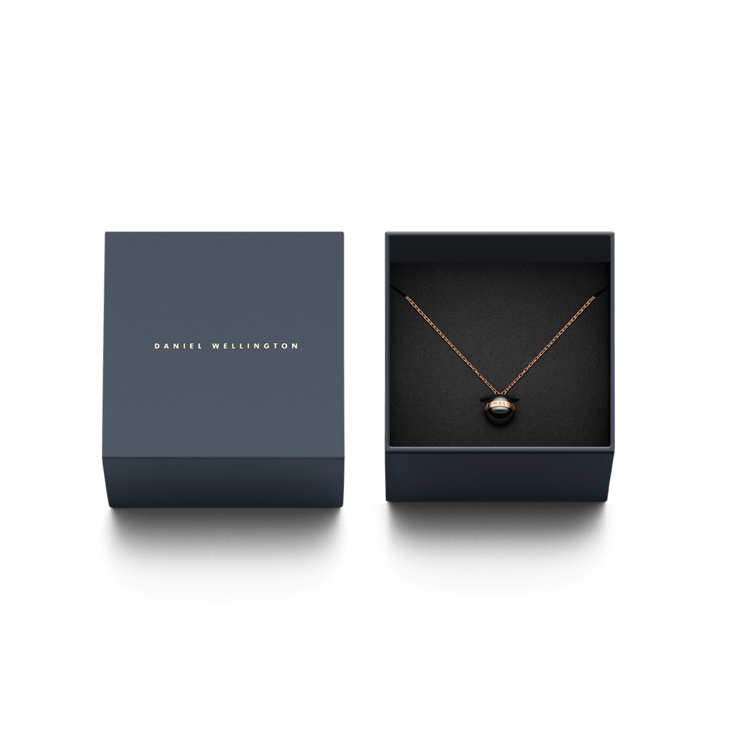 Aspiration Necklace Rose Gold Black
