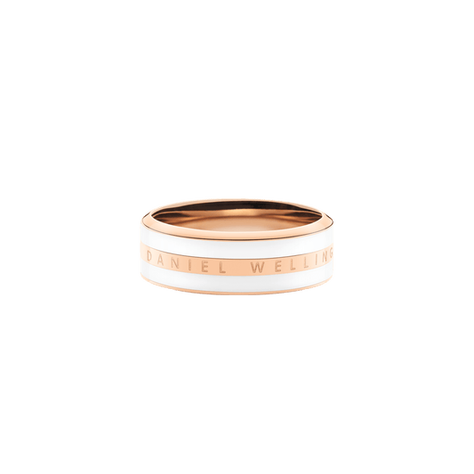 Emalie Ring Satin White Rose Gold