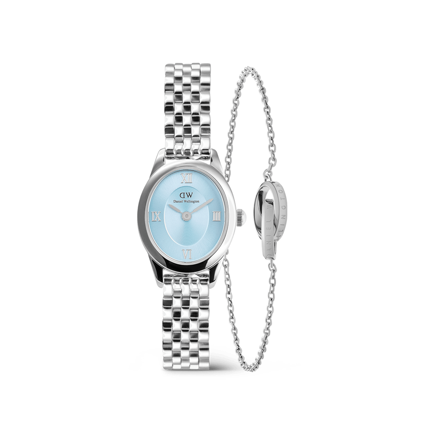 Ophelia Mini Ice Blue & Elan Unity Bracelet Silver
