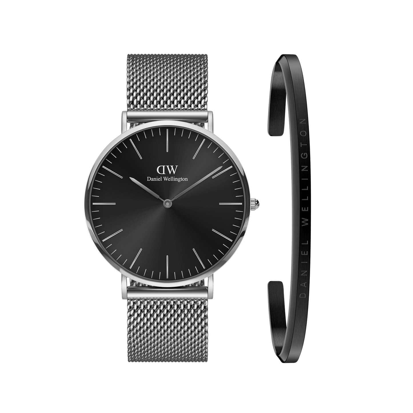 Classic Mesh Onyx + Classic Bracelet Silver