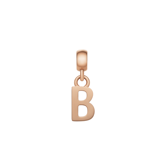 Letter Charm Rose Gold