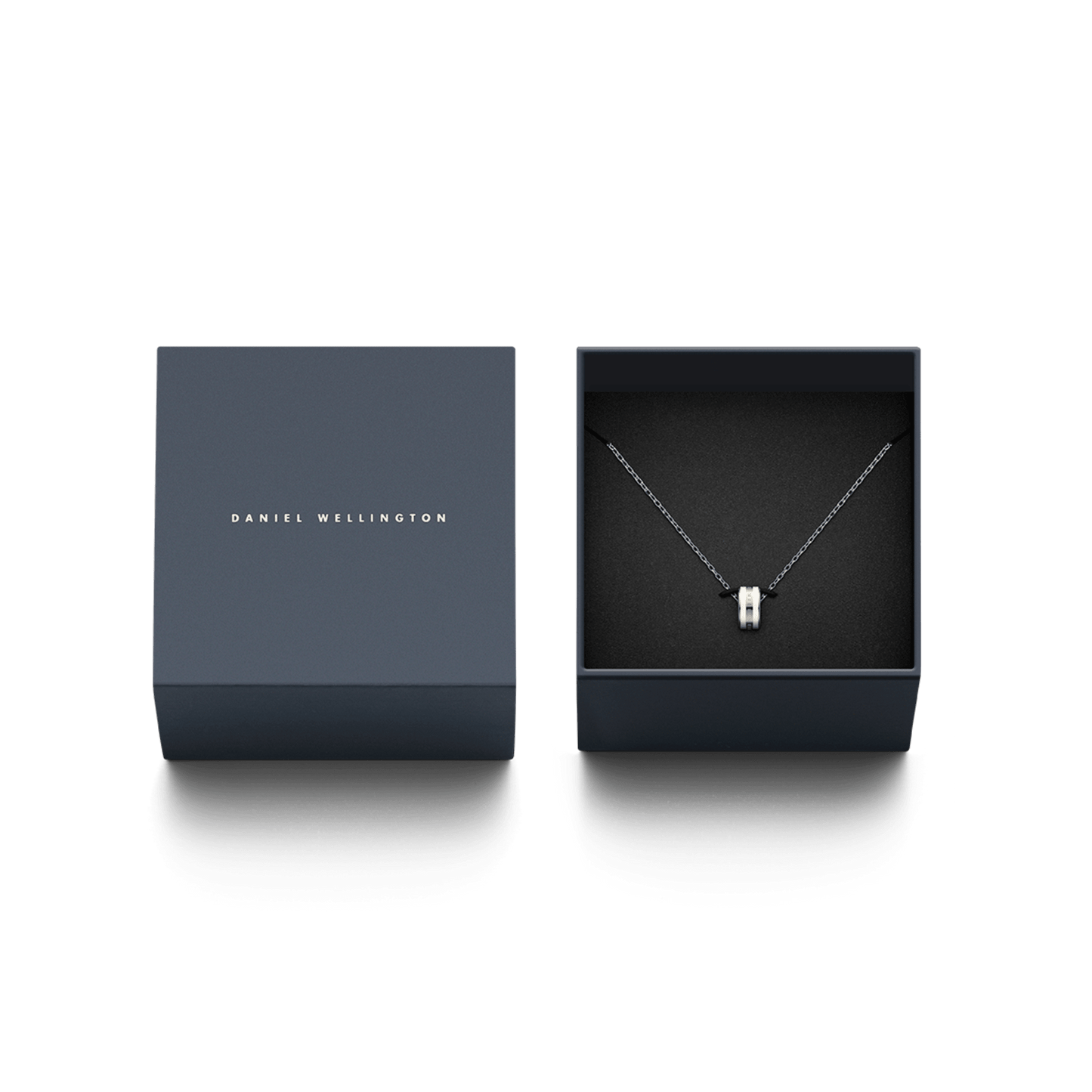 Emalie Necklace Silver Satin White