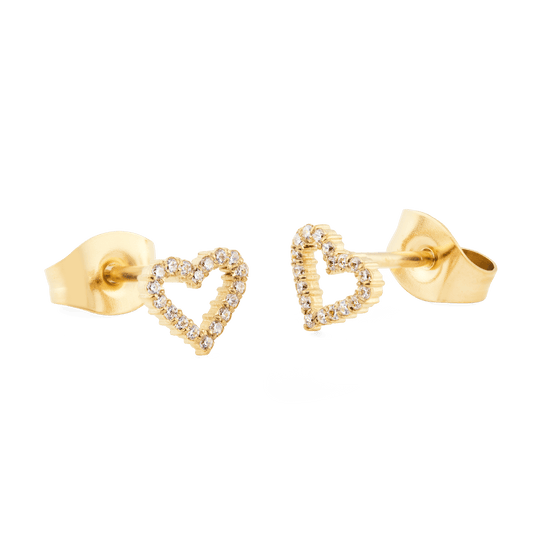Mirelle Heart Earrings Gold