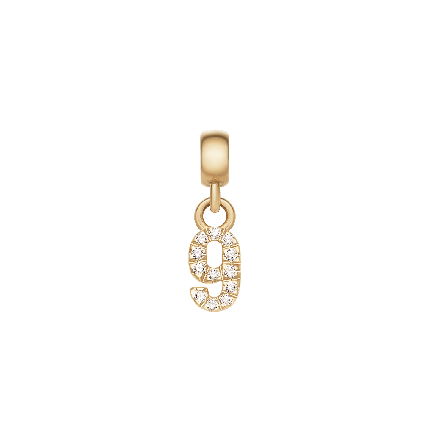 Crystal Number Charm Gold