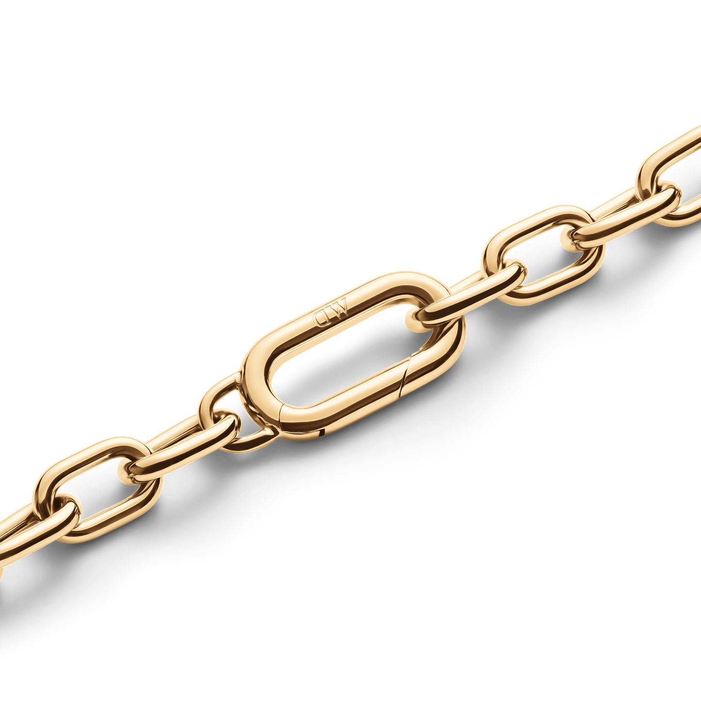 Crystal Link Necklace Gold