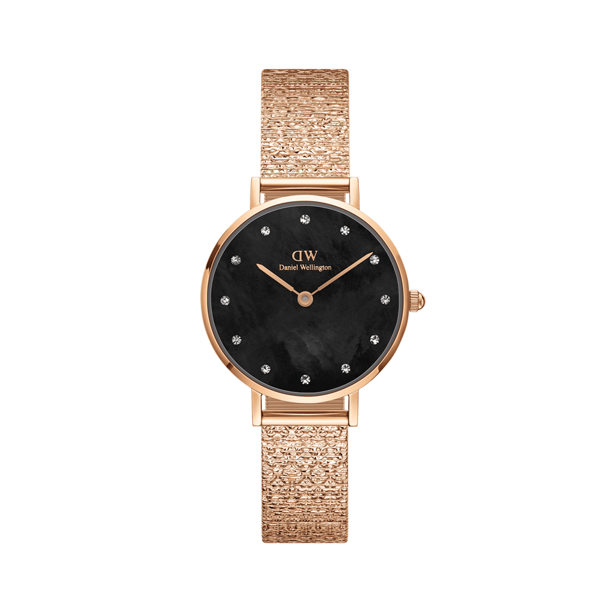 Petite Lumine Pressed Piano Black MoP Rose Gold
