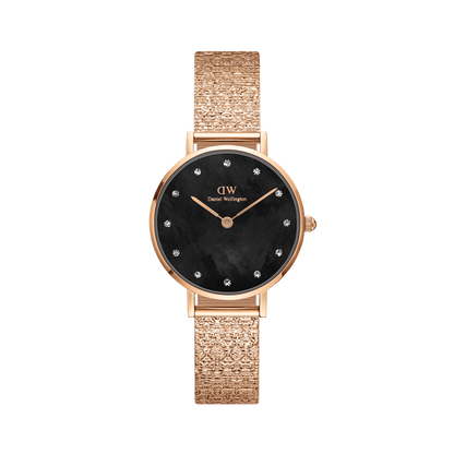 Petite Lumine Pressed Piano Black MoP Rose Gold