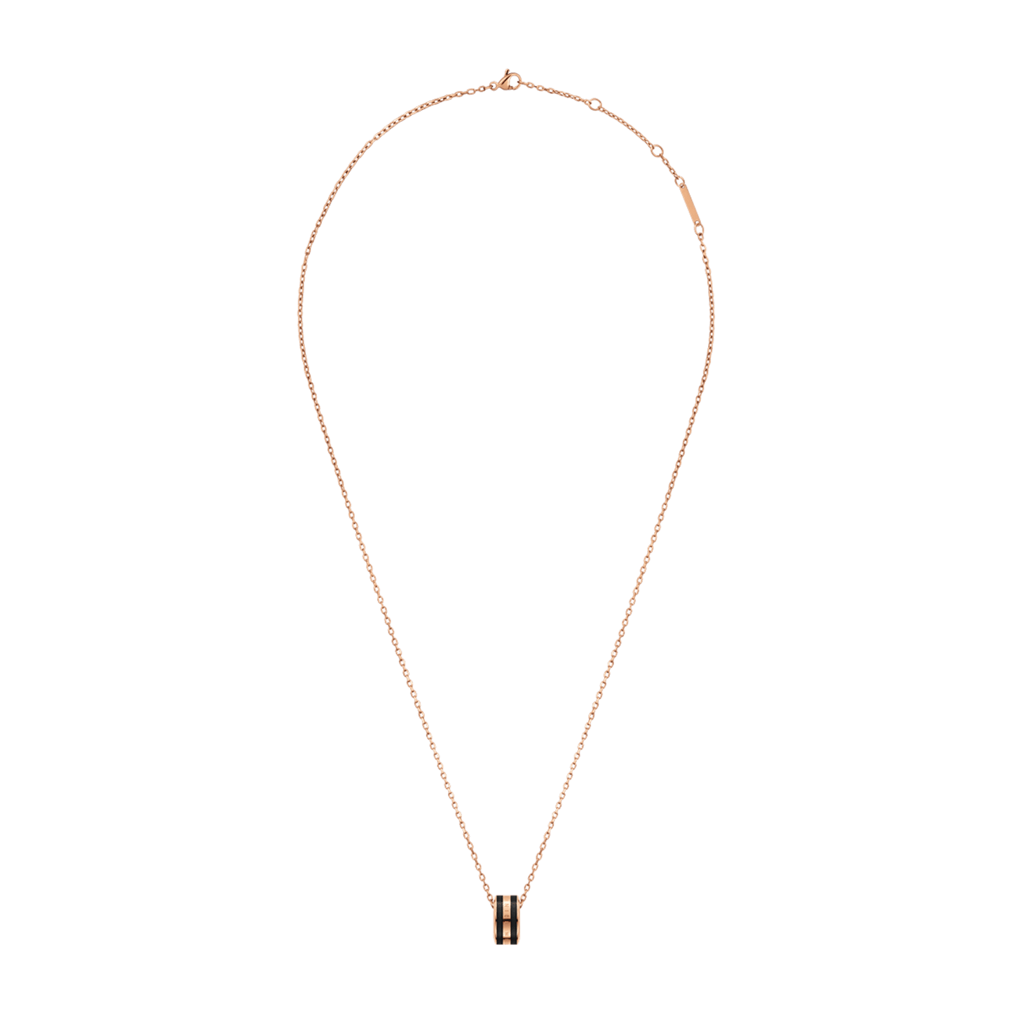 Emalie Necklace Rose Gold Black