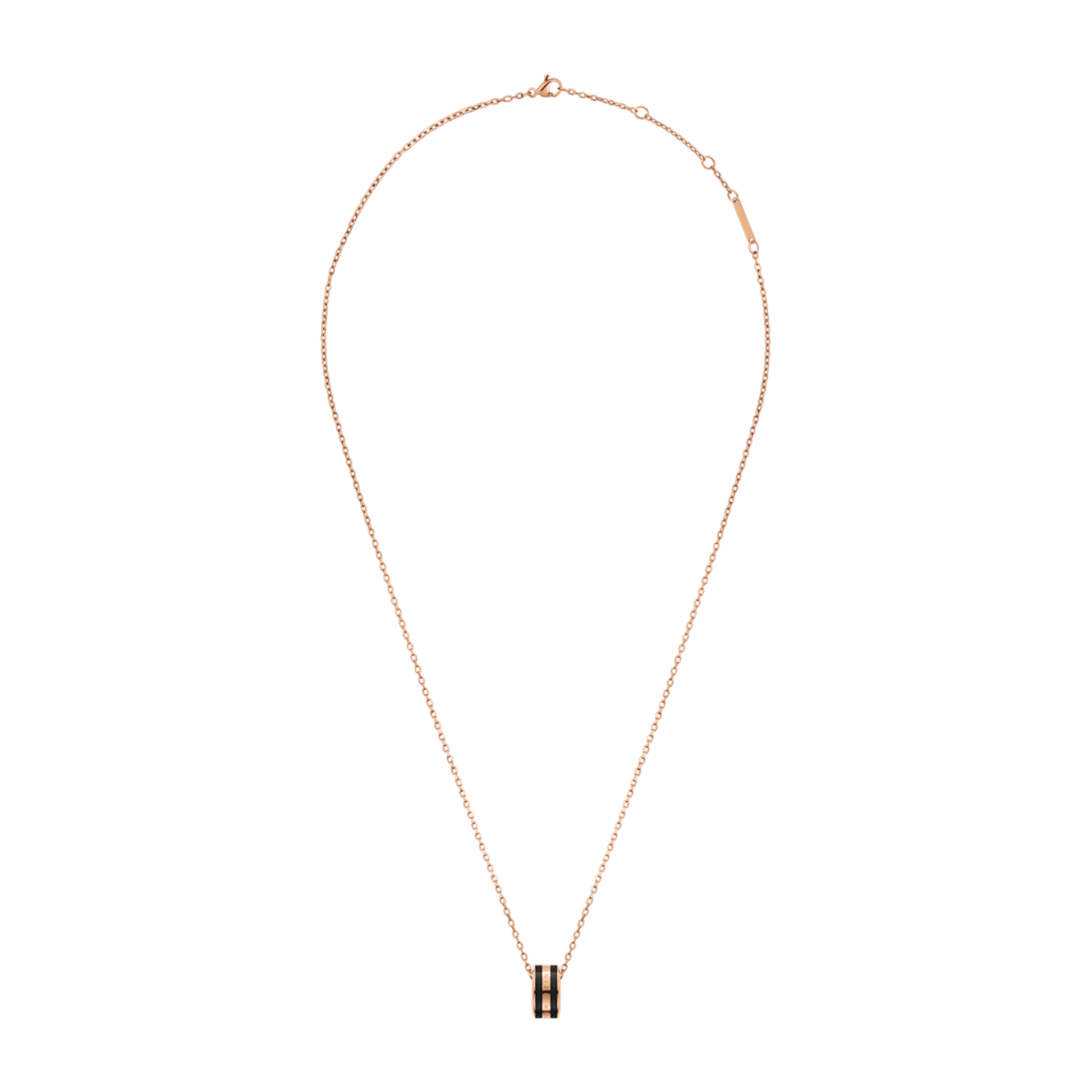 Emalie Necklace Rose Gold Black