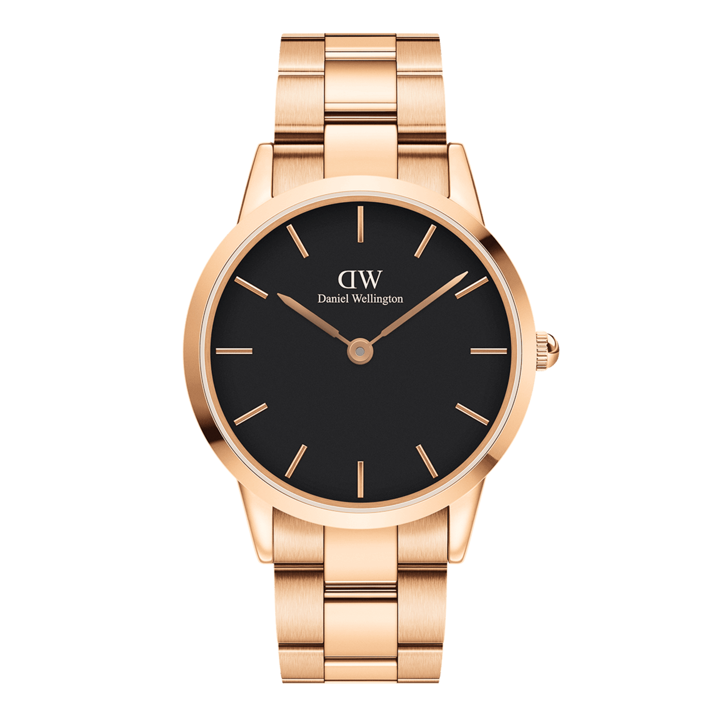 Iconic Link Black Rose Gold