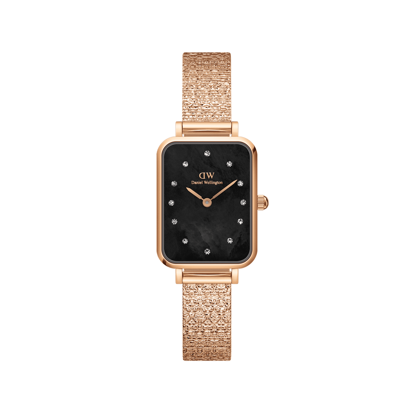 Quadro Lumine Pressed Piano Black MoP Rose Gold