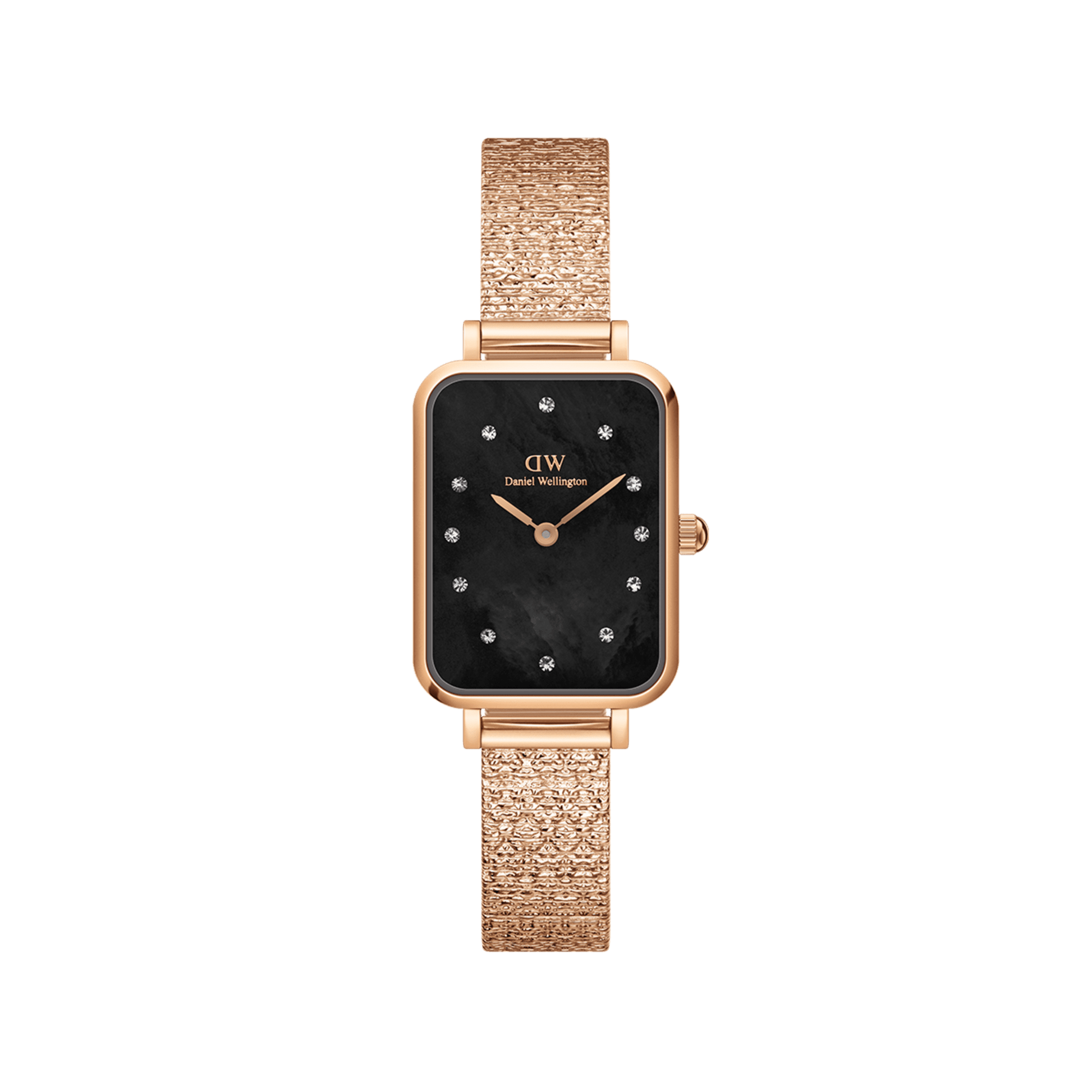 Quadro Lumine Pressed Piano Black MoP Rose Gold