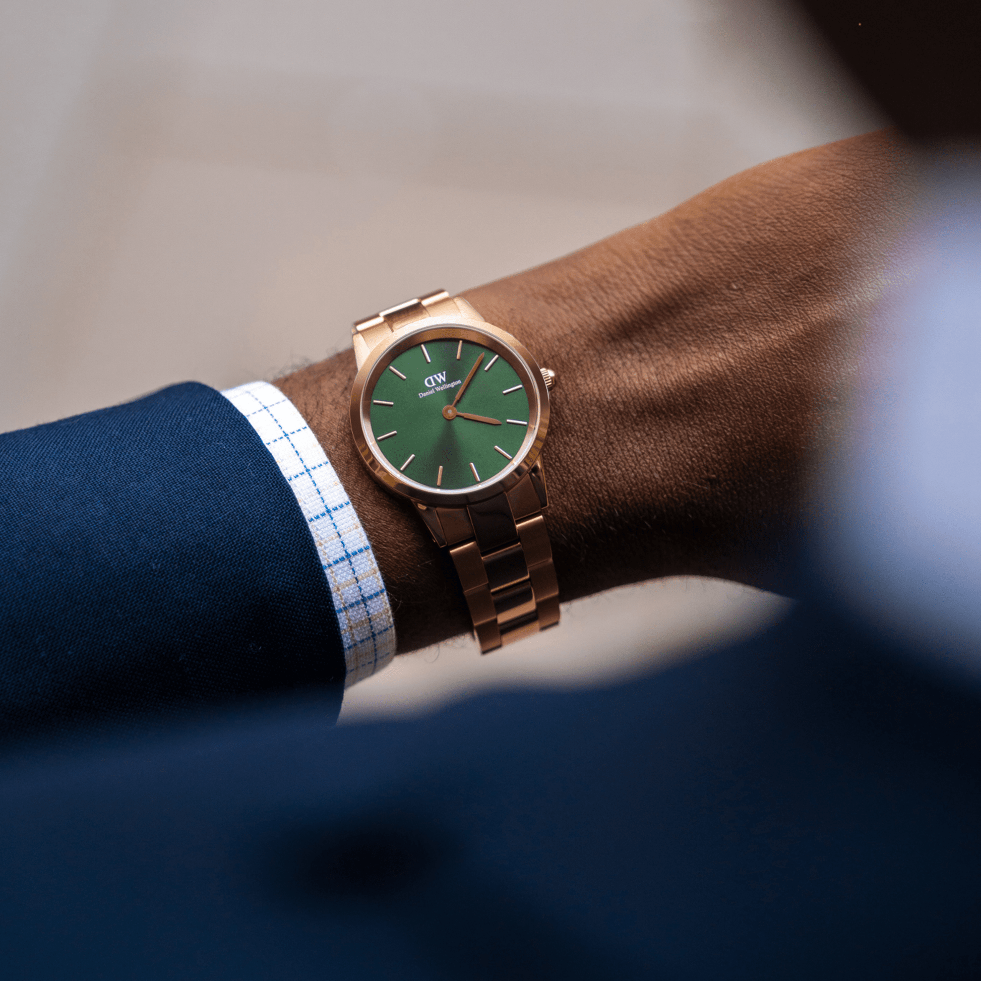Iconic Link Emerald Green Rose Gold