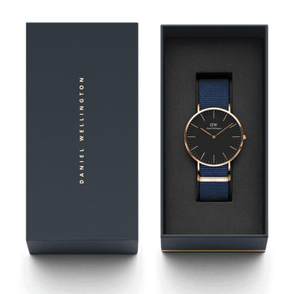 Classic Bayswater Black Rose Gold