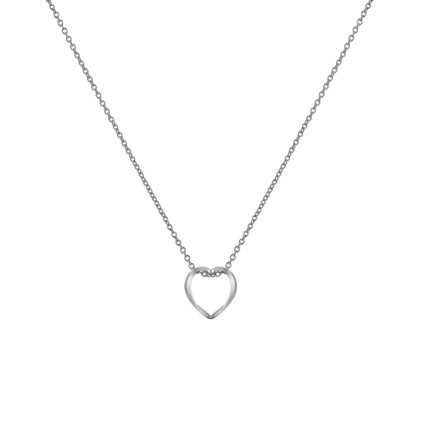 Elan Le Coeur Necklace Silver