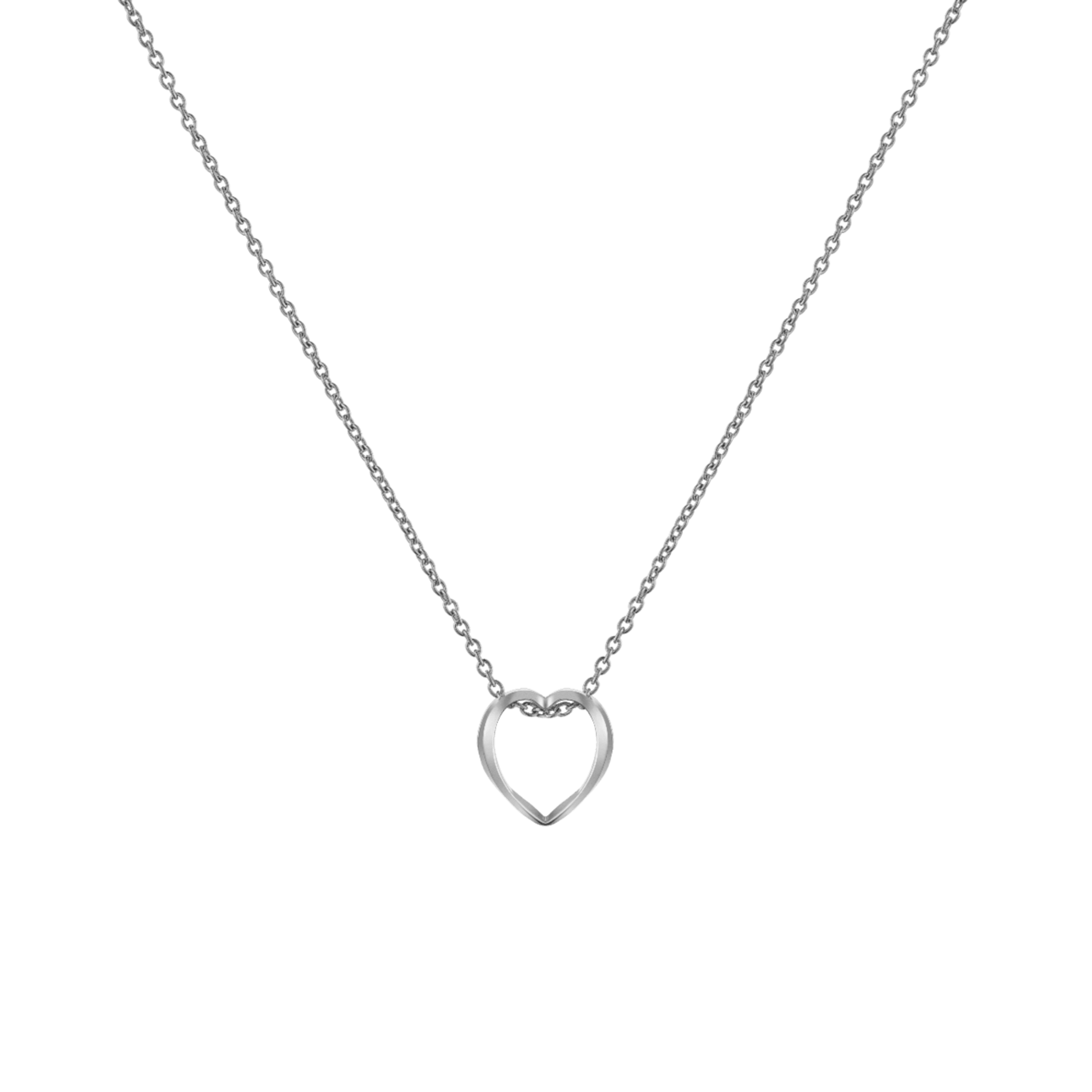 Elan Le Coeur Necklace Silver