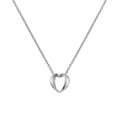 Elan Le Coeur Necklace Silver