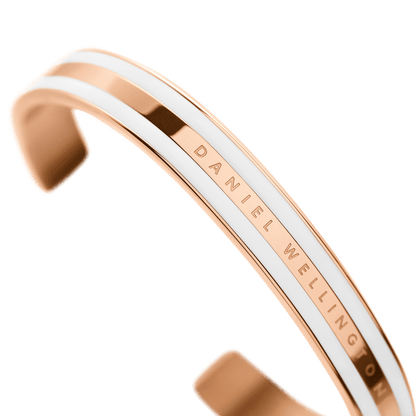 Emalie Bracelet Satin White Rose Gold