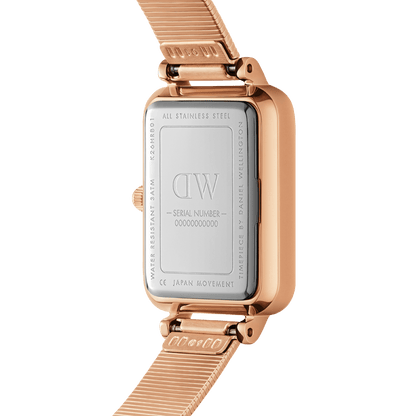 Quadro Lumine Pressed Piano Black MoP Rose Gold