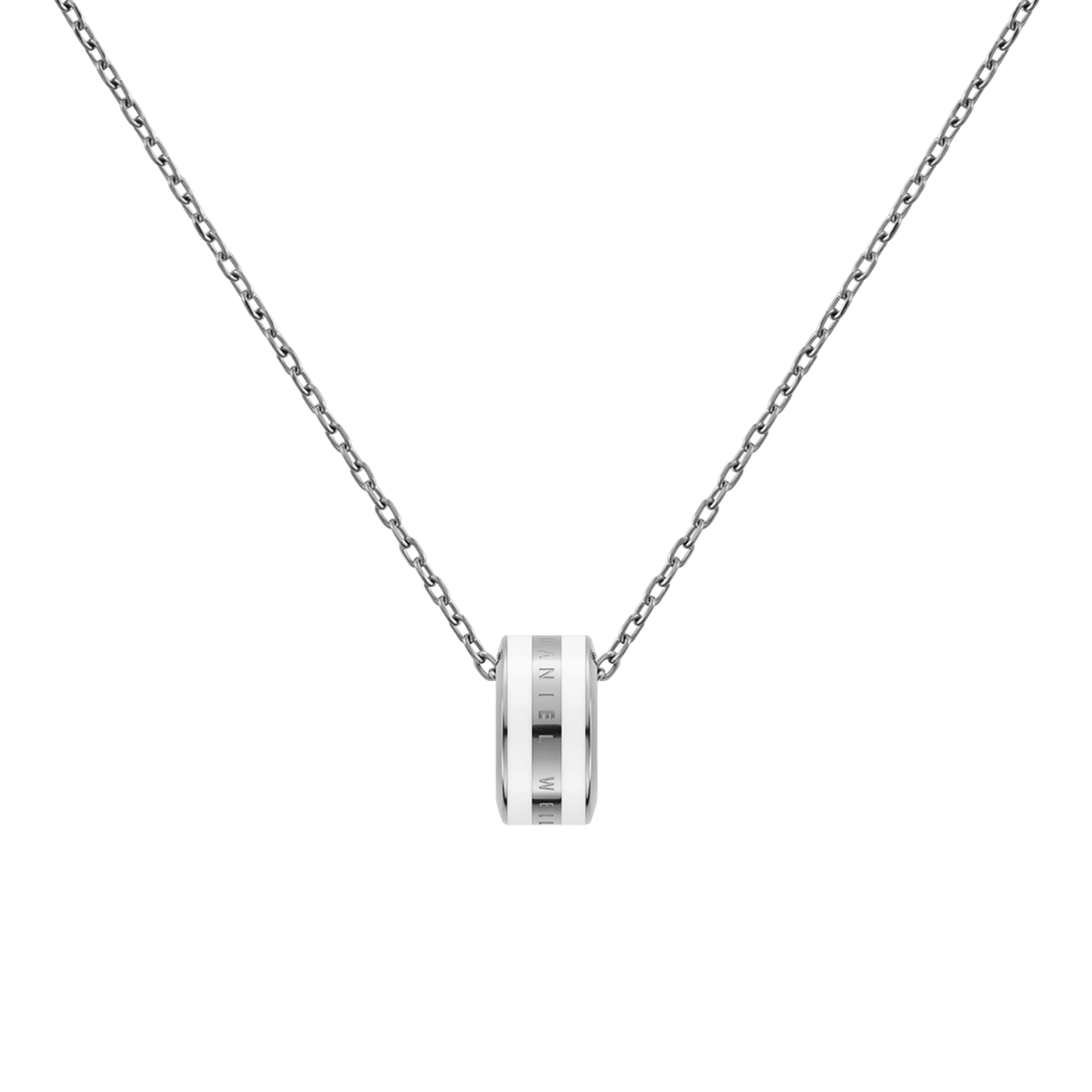 Emalie Necklace Silver Satin White