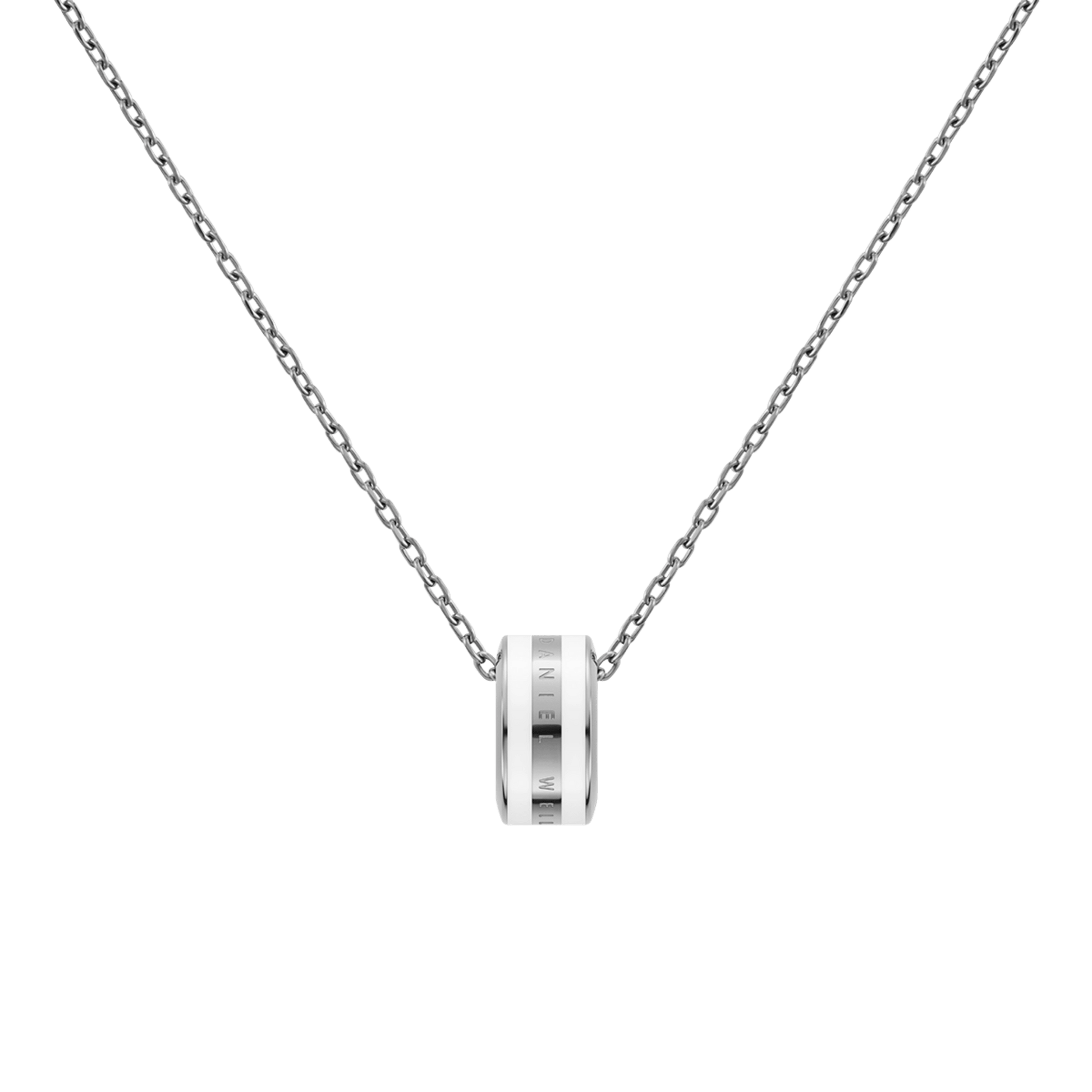 Emalie Necklace Silver Satin White