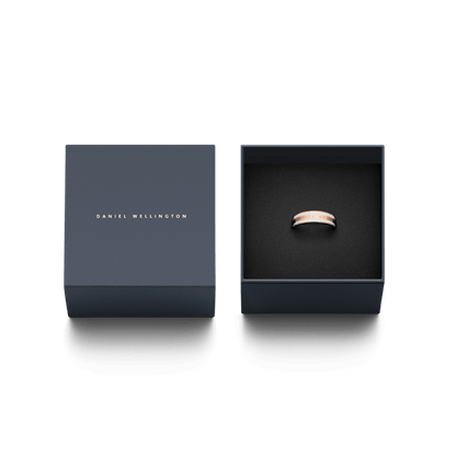 Emalie Ring Satin White Rose Gold