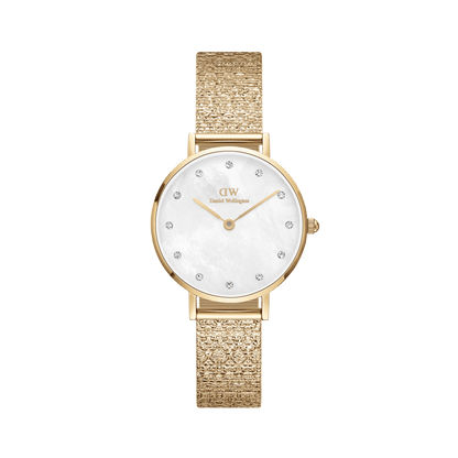 Petite Lumine Pressed Piano White MoP Gold