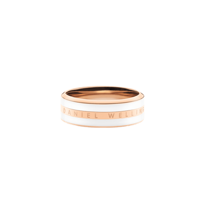 Emalie Ring Satin White Rose Gold
