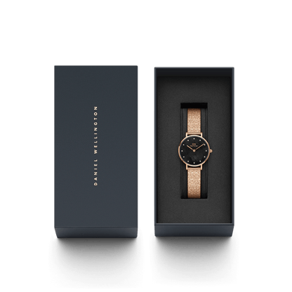 Petite Lumine Pressed Piano Black MoP Rose Gold