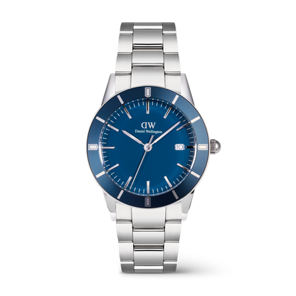Iconic Paradigma Link Blue Enamel Silver