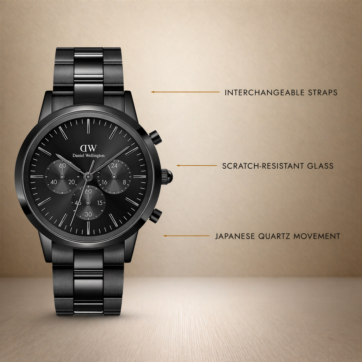 Iconic Chronograph Link Onyx B