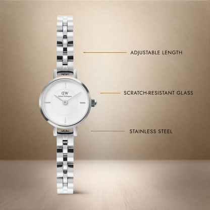 Petite Mini Arch 3-link White Silver