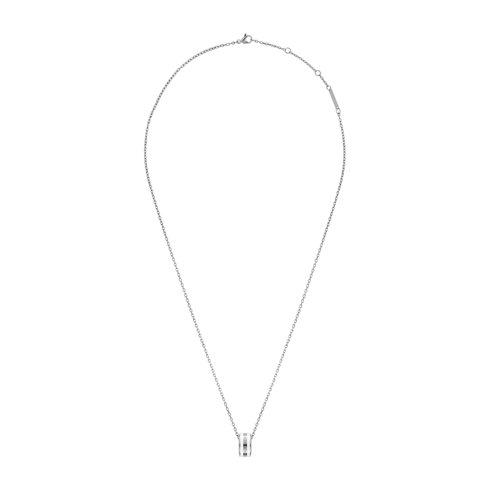 Emalie Necklace Silver Satin White