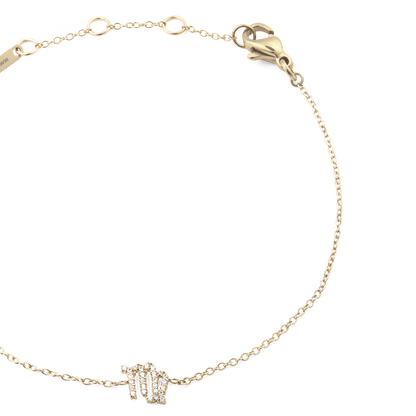 Crystal Zodiac Chain Bracelet Gold