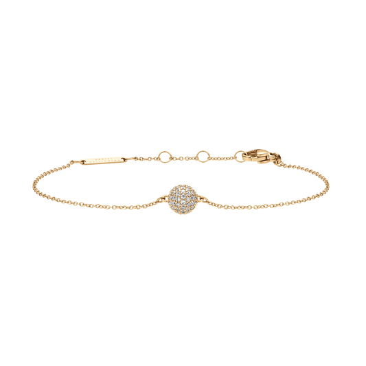 Pavé Crystal Pendant Bracelet Gold