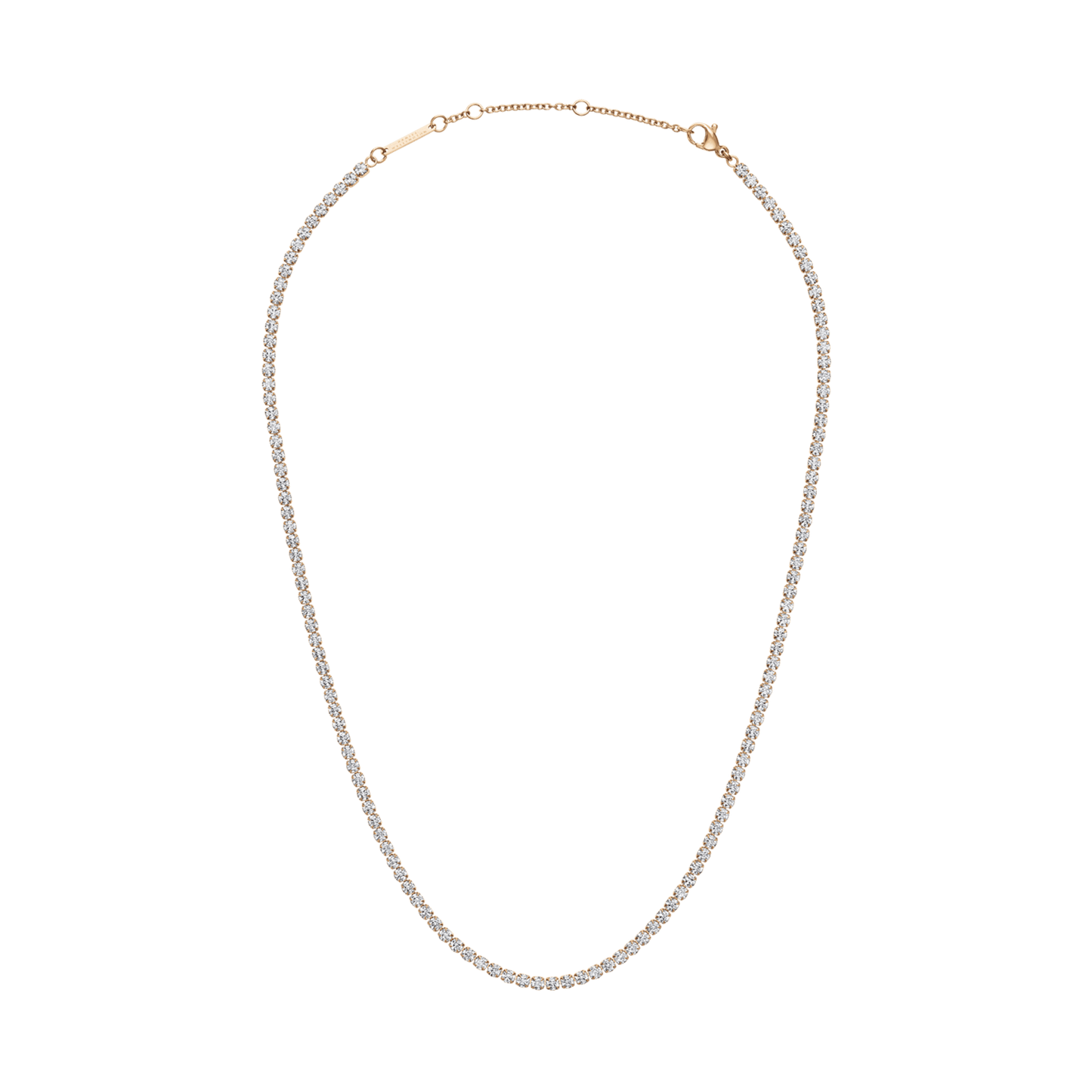 Classic Tennis Necklace Rose Gold