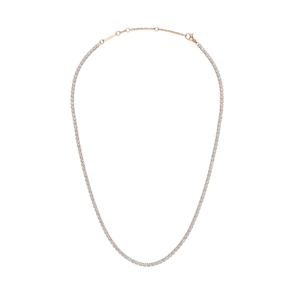 Classic Tennis Necklace Rose Gold
