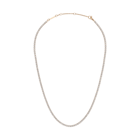 Classic Tennis Necklace Rose Gold
