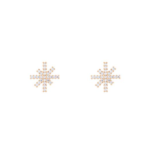 Mirelle Star Earrings Rose Gold