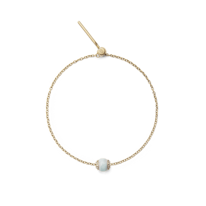 Amazonite Crystal Orb Gold Charm