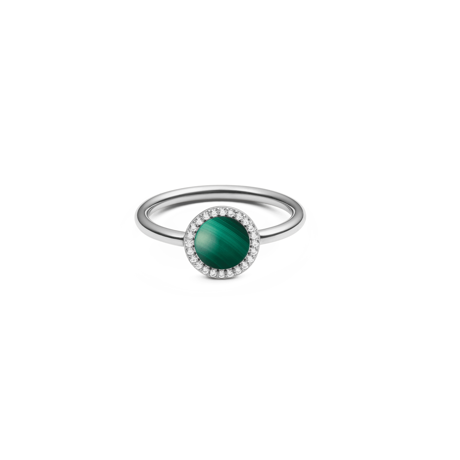Audrey Ring Malachite Silver