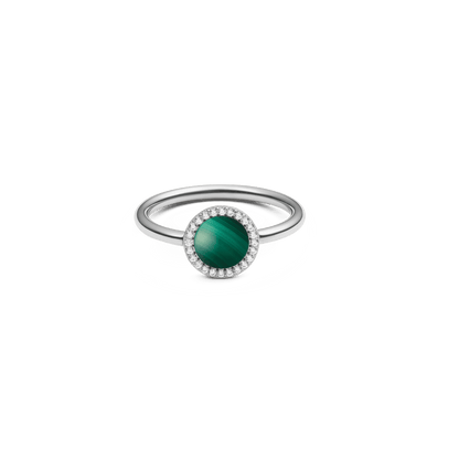Audrey Ring Malachite Silver