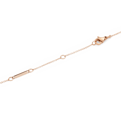 Crystal Zodiac Chain Necklace Rose Gold