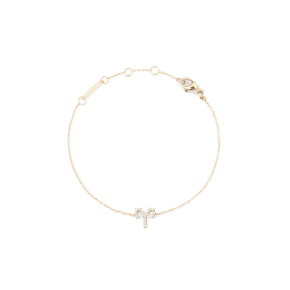 Crystal Zodiac Chain Bracelet Gold