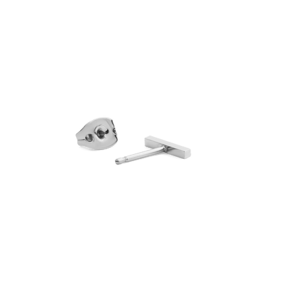 Crystal Bar Stud Silver
