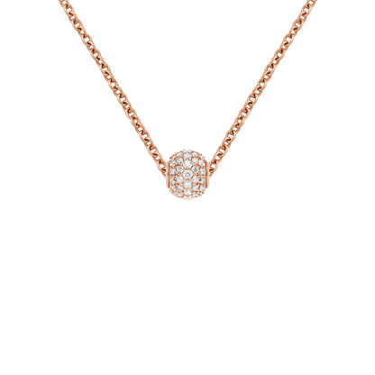 Pavé Orb White Crystal Charm Rose Gold