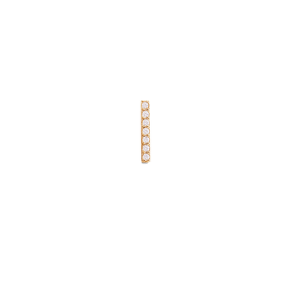 Crystal Bar Stud Gold