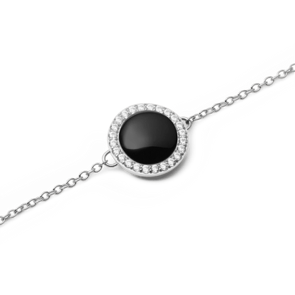 Audrey Bracelet Black Agathe Silver