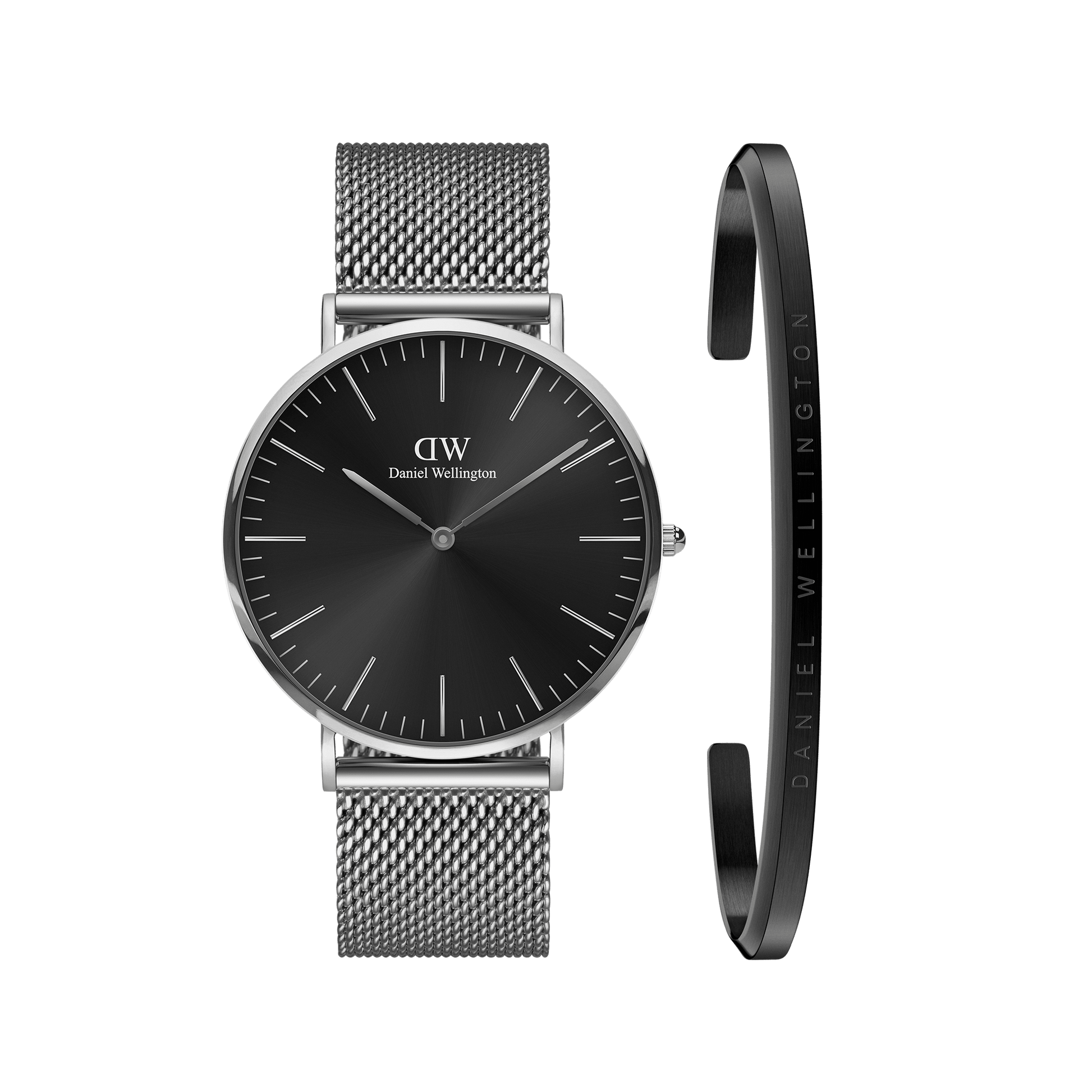 Classic Mesh Onyx + Classic Bracelet Silver