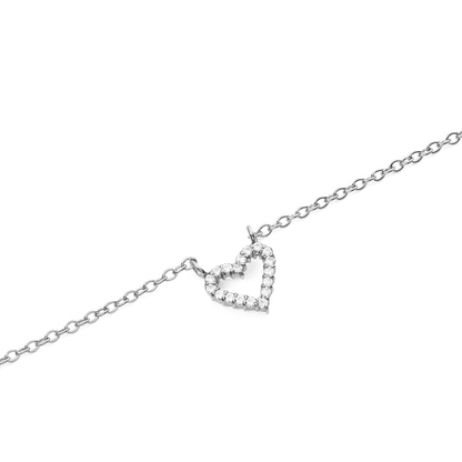 Mirelle Heart Necklace Silver